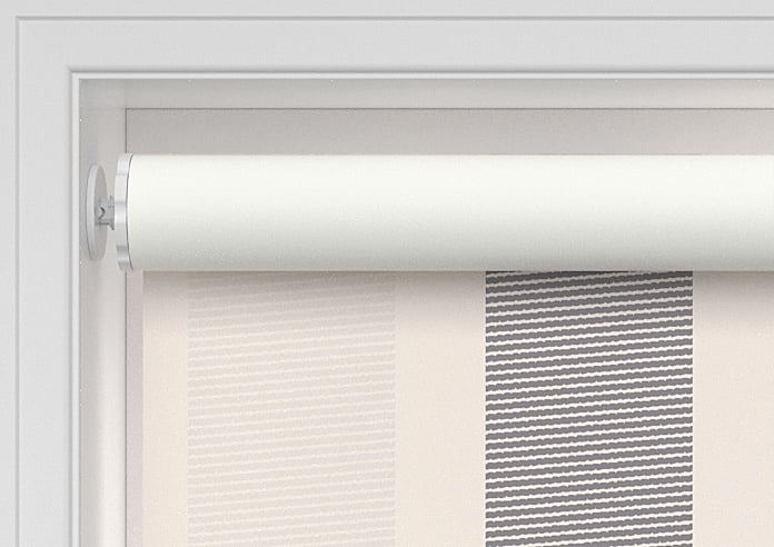 Cowes Stripe (Blackout), Grey Mist - Twist&Fit Roller Blind - Image 9